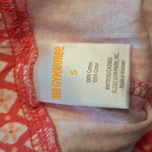 Gymboree girls size 5 outlet shorts, orange coral & white flower in diamond NWOT - Picture 3 of 3